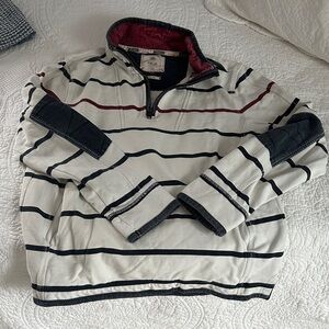 Fat Face Striped Quarter-Zip Pullover